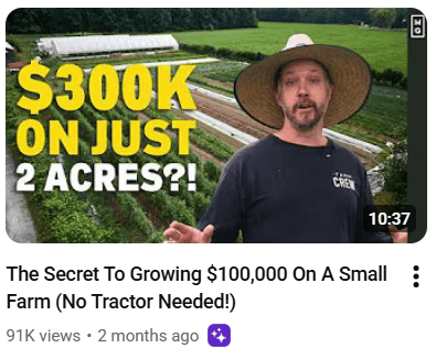 farmer with 2 acres